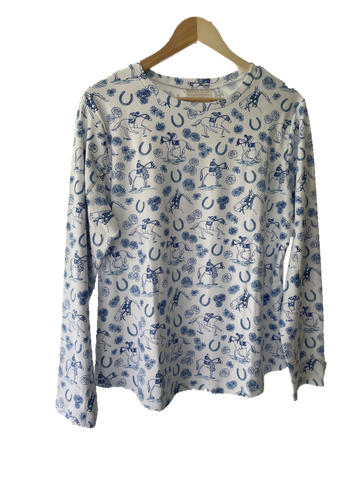 Secretariat Triple Crown Print Women's "Marlowe" Long-sleeve Sun Shirt
