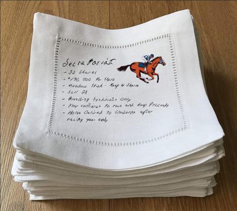 Claiborne Farm Secretariat Syndication Cocktail Napkin Set