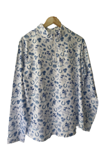Secretariat Triple Crown Print Women's "Ava" 1/4 Zip
