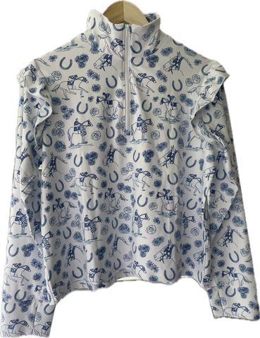 Secretariat Triple Crown Print Women's "Grayson" 1/4 Zip
