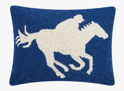 Kentucky Racer Hooked Pillow
