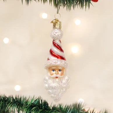 Old World Christmas Peppermint Twist Santa Ornament