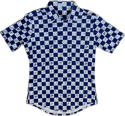 Secretariat Triple Crown Print Men's "Boatyard" Button-up Shirt