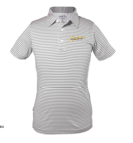 Youth Claiborne Farm Logo Striped Polo