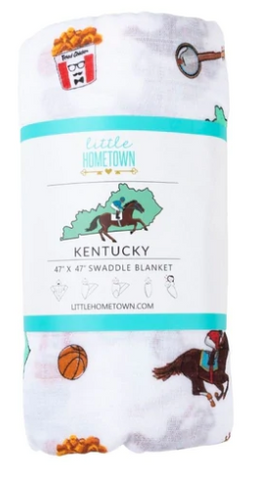 Kentucky Baby Muslin Swaddle Receiving Blanket
