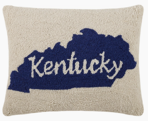 Kentucky State Hooked Pillow