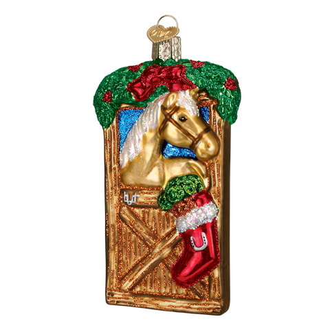 Old World Christmas Ornament - Horse in Stall