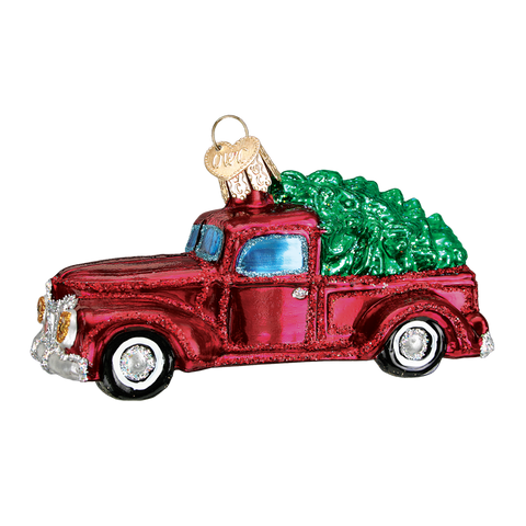 Old World Christmas Ornament - Old Truck with Tree